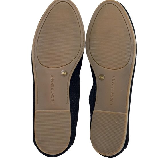 LUCKY BRAND Women's Black Suede Perforated Slip-On Loafers Casual Flats Size 10M - Picture 7 of 12